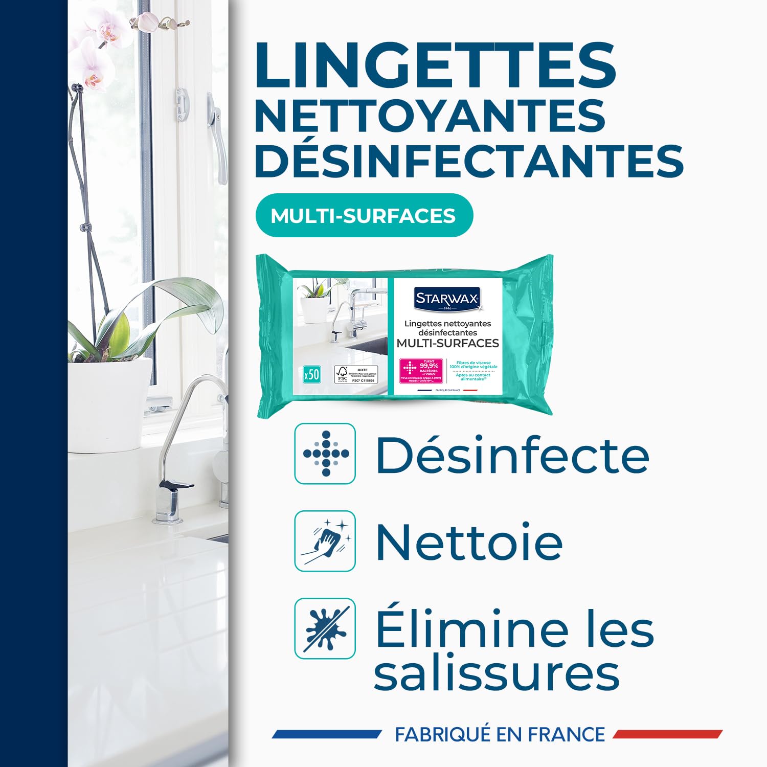 starwax-lingettes-nettoyantes-d-sinfectantes-multi-usages-lot-de-4 image 2