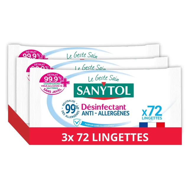sanytol-lingettes-d-sinfectantes-multi-usages-x72-lot-de-3 image 1
