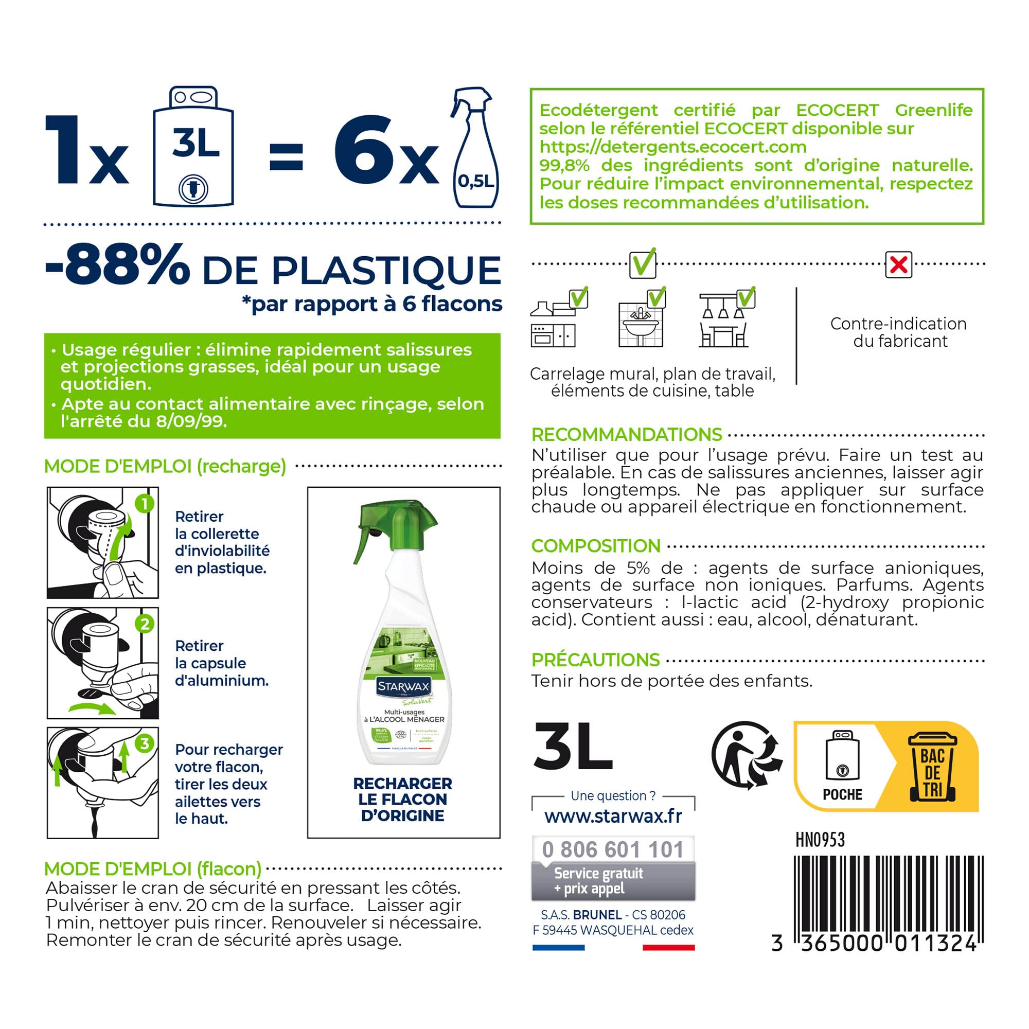 starwax-soluvert-nettoyant-multi-usages-alcool-m-nager-co-recharge-3l image 2