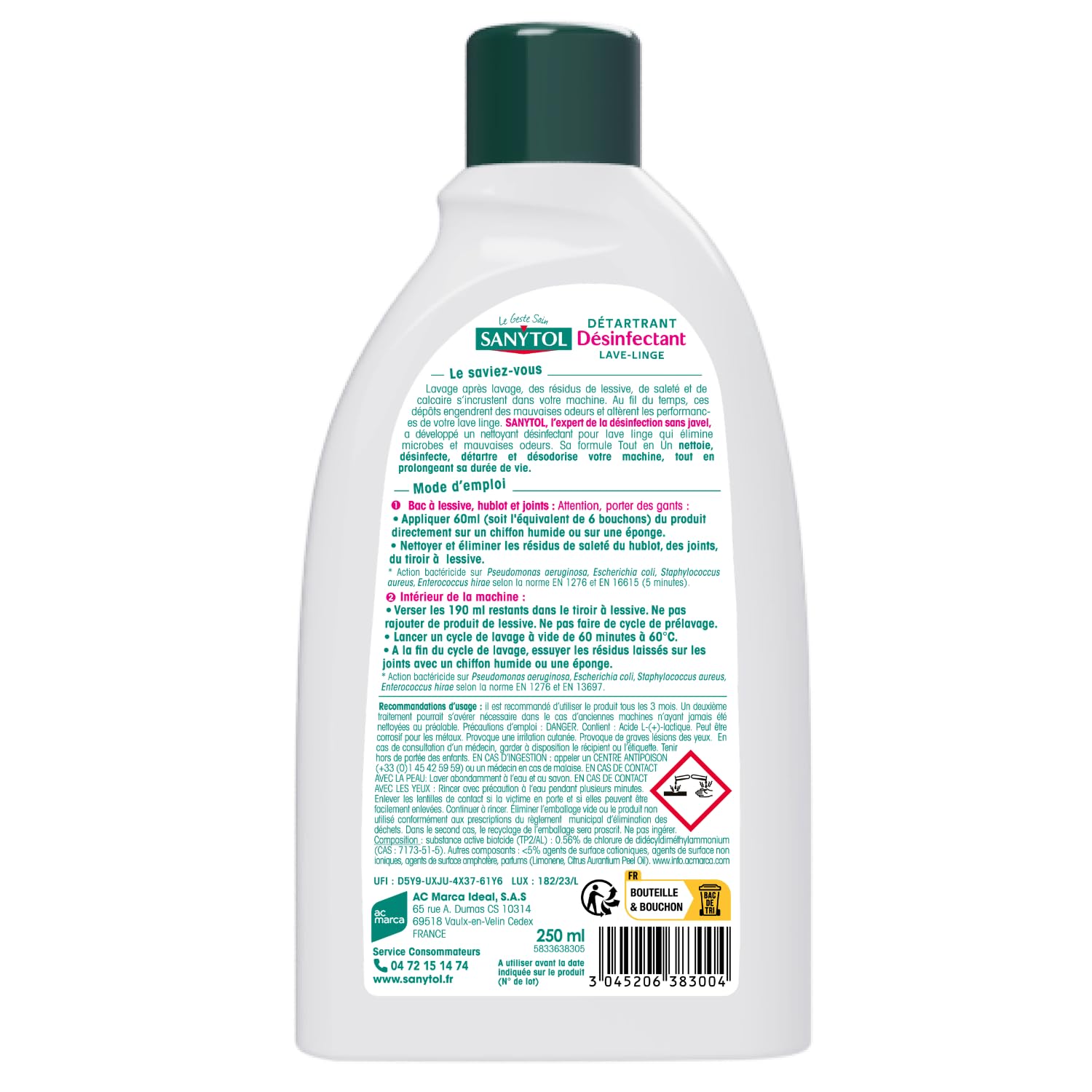 sanytol-d-tartrant-d-sinfectant-machine-laver-250-ml image 3