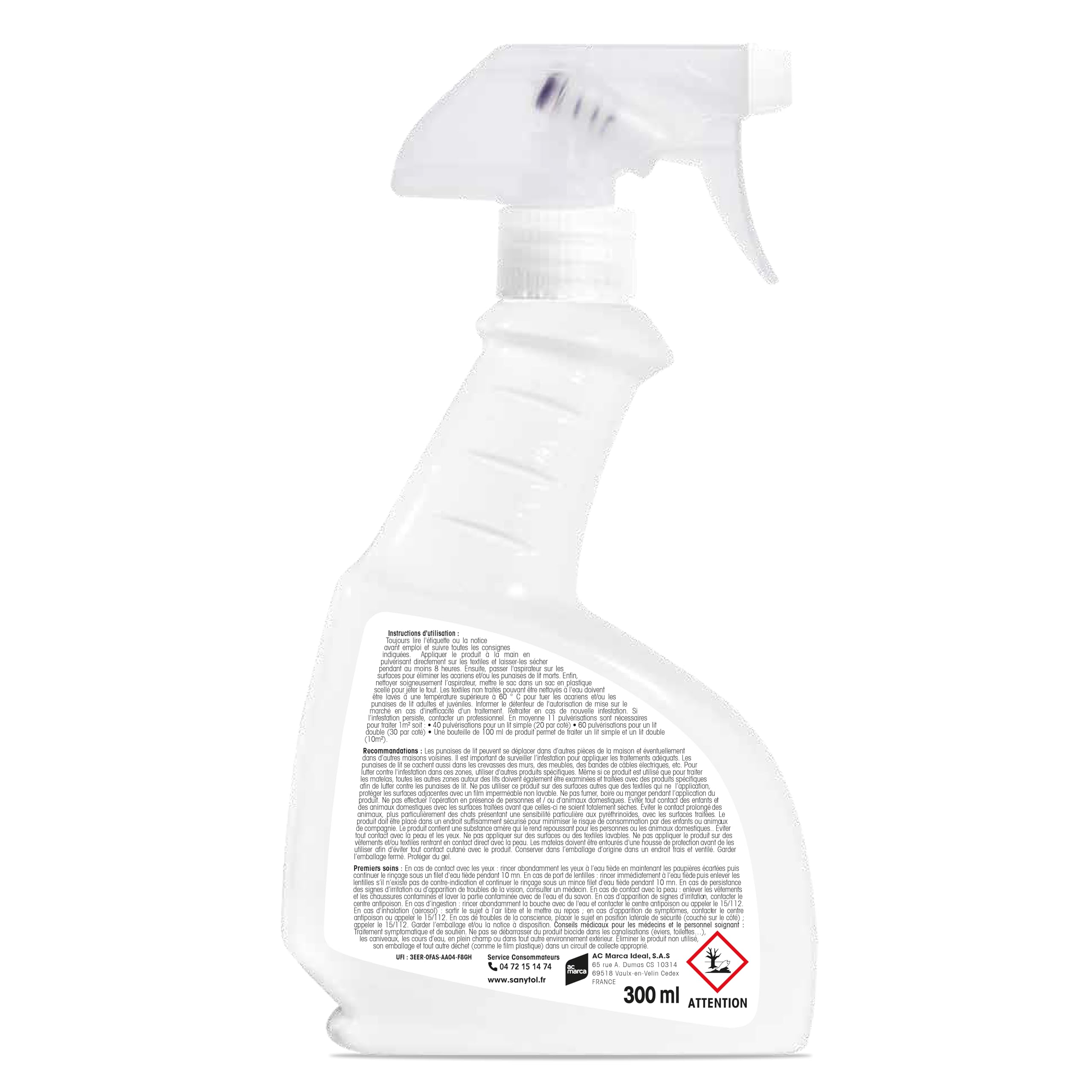 sanytol-d-sinfectant-anti-acariens-punaises-de-lit-et-puces-4-x-300ml image 4