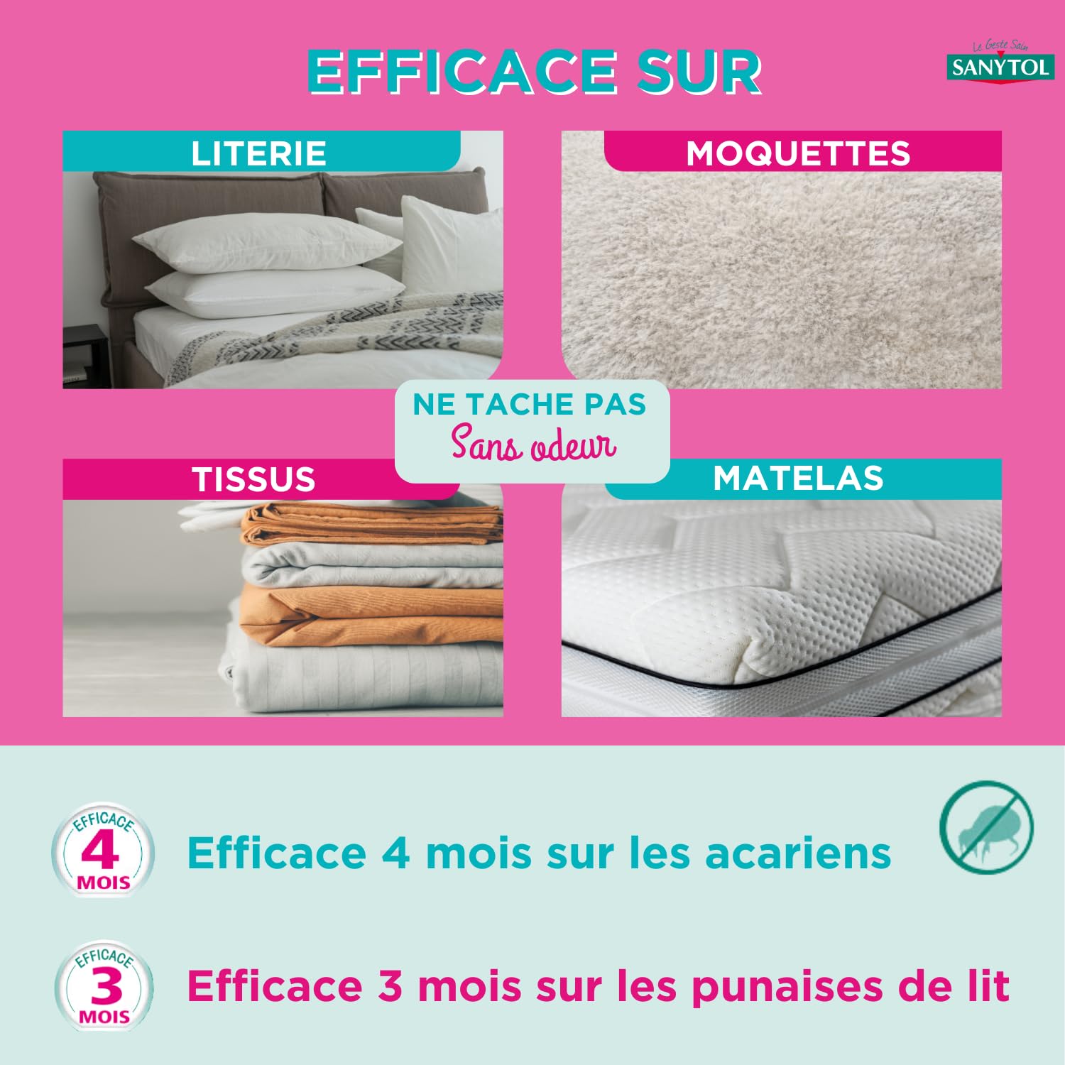 sanytol-d-sinfectant-anti-acariens-punaises-de-lit-et-puces-4-x-300ml image 7