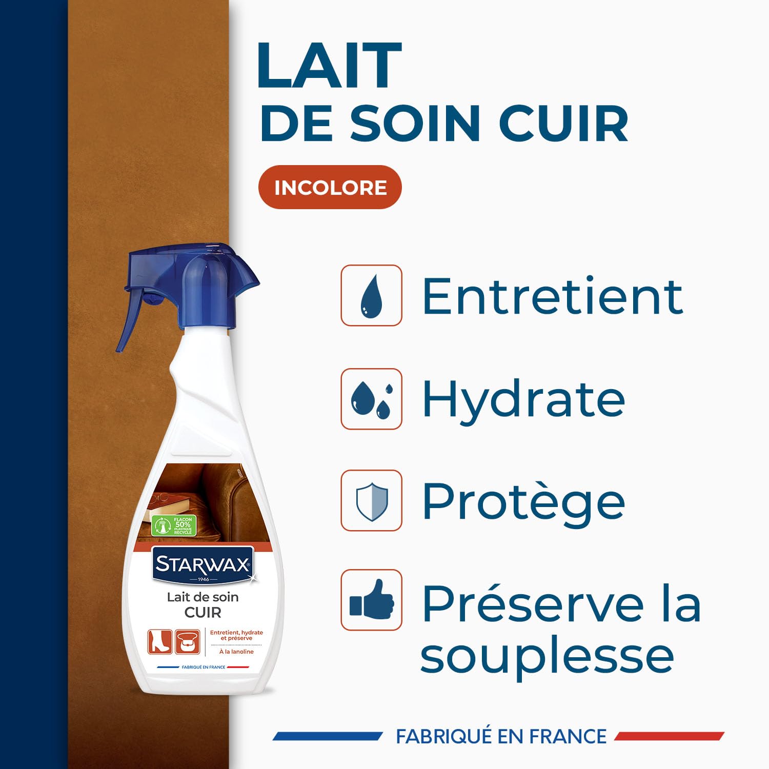 starwax-lait-de-soin-cuir-incolore-500ml-lanoline image 2
