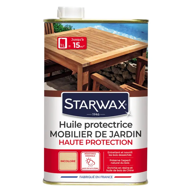 starwax-huile-haute-protection-mobilier-de-jardin-en-bois-1l image 1