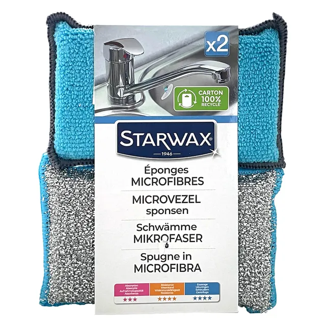 starwax-ponges-microfibres-bi-faces-x2 image 1