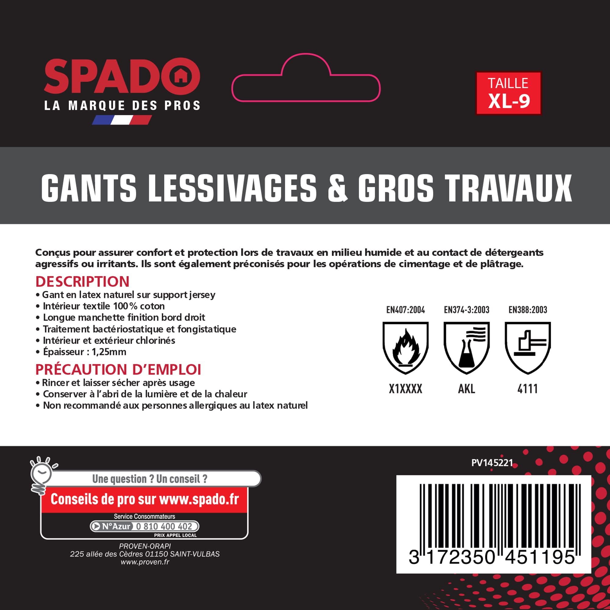 spado-gants-lessivage-t9-tanches-lot-de-3 image 2