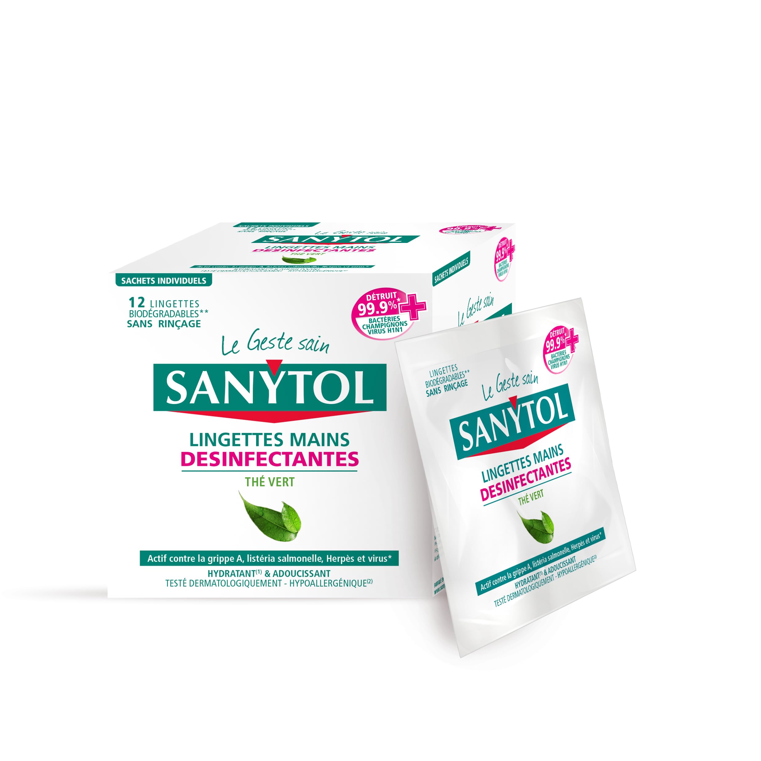 sanytol-lingettes-d-sinfectantes-mains-th-vert-x12 image 2