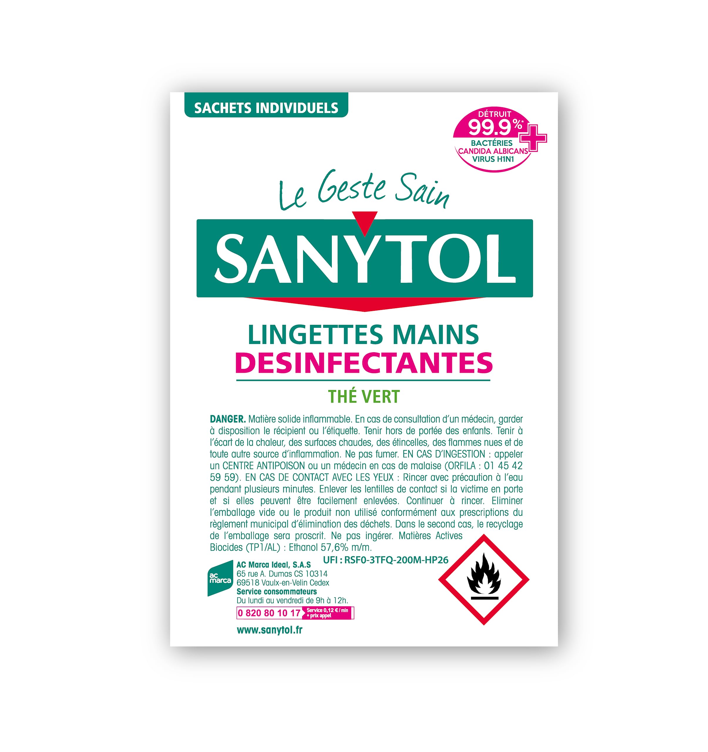 sanytol-lingettes-d-sinfectantes-mains-th-vert-x12 image 3