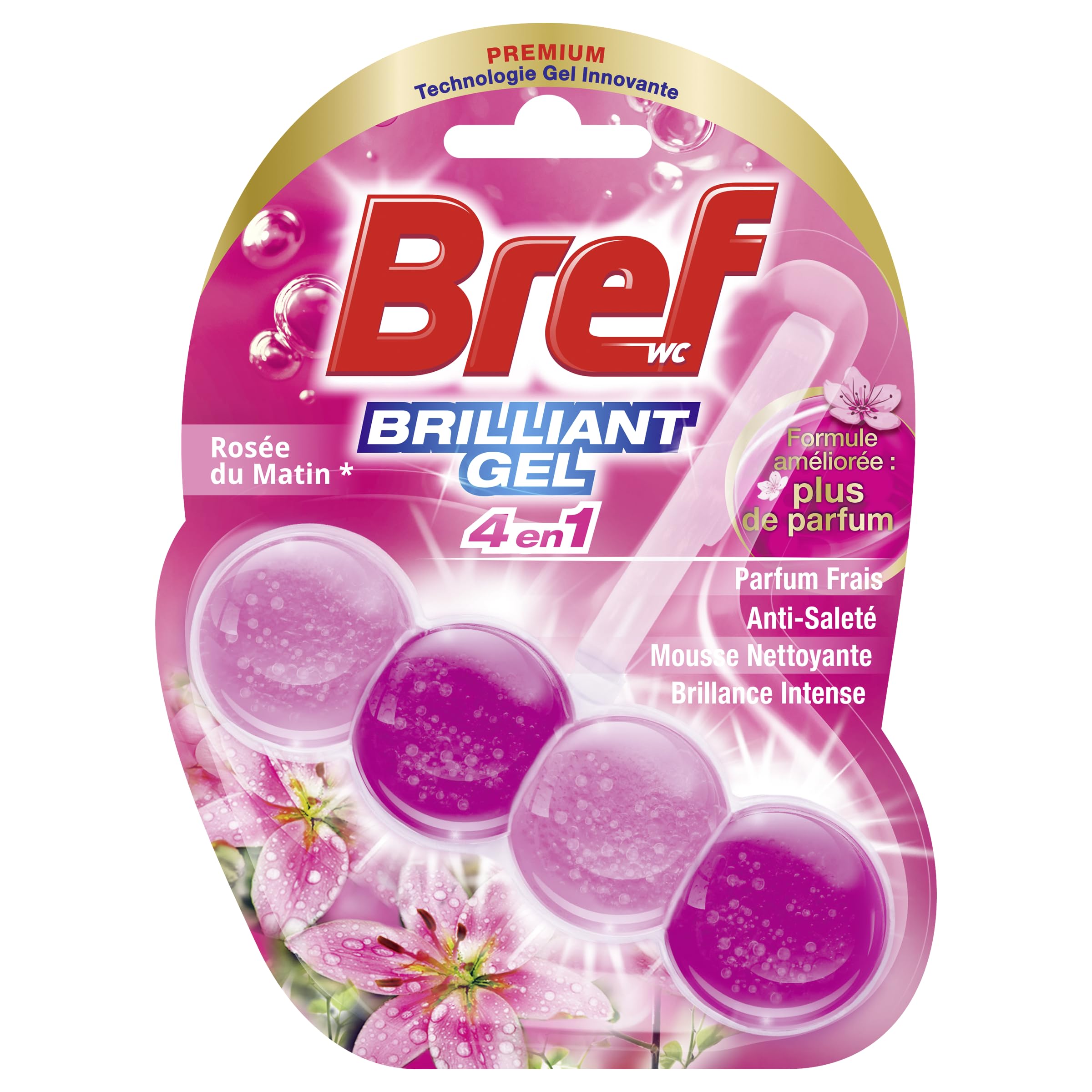 bref-brilliant-gel-all-in-1-bloc-wc-ros-e-du-matin-lot-de-11-x-50g image 2