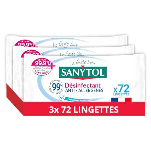 sanytol-lingettes-d-sinfectantes-multi-usages-x72-lot-de-3 image 3