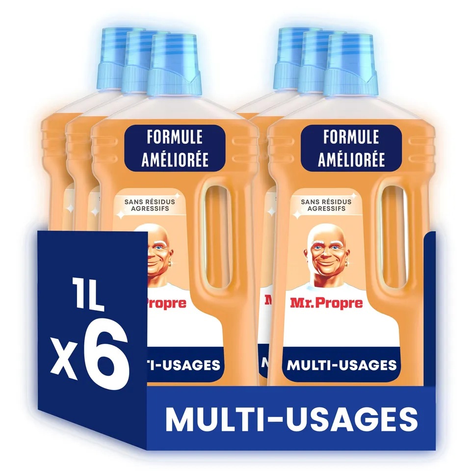 mr-propre-nettoyant-sol-multi-usages-savon-noir-fleurs-oranger-1l-x6 image 1