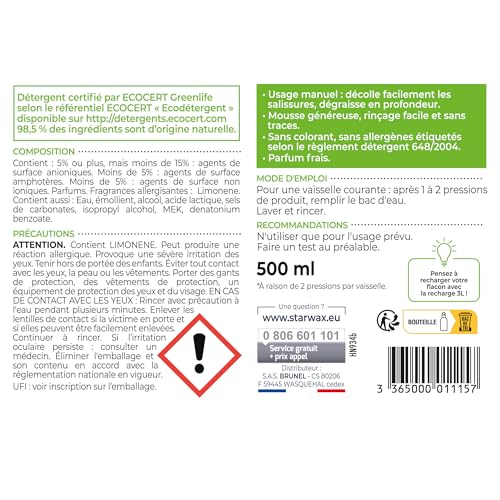 starwax-soluvert-liquide-vaisselle-concentr-500-ml image 5