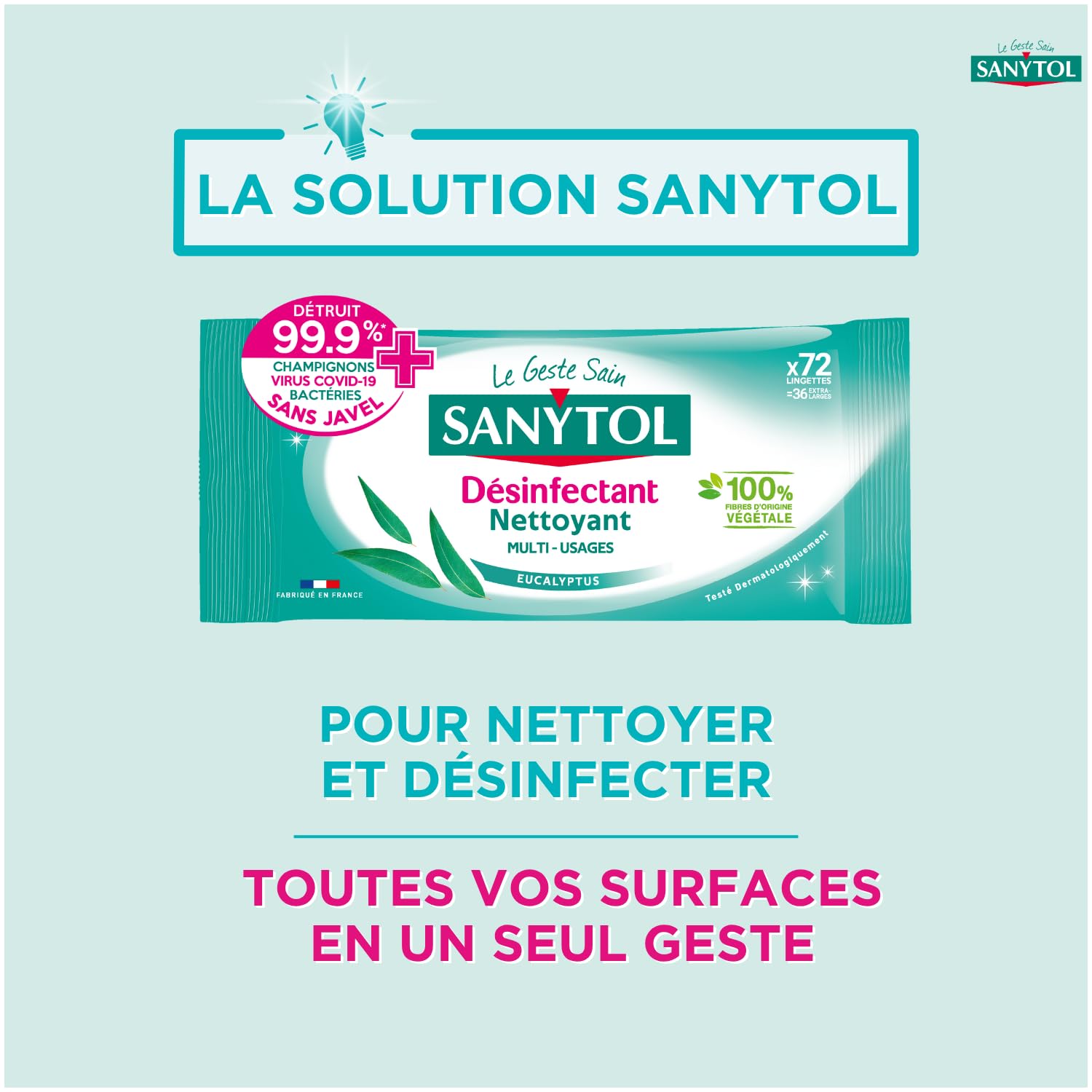 sanytol-lingettes-d-sinfectantes-multi-usages-eucalyptus-x72 image 7