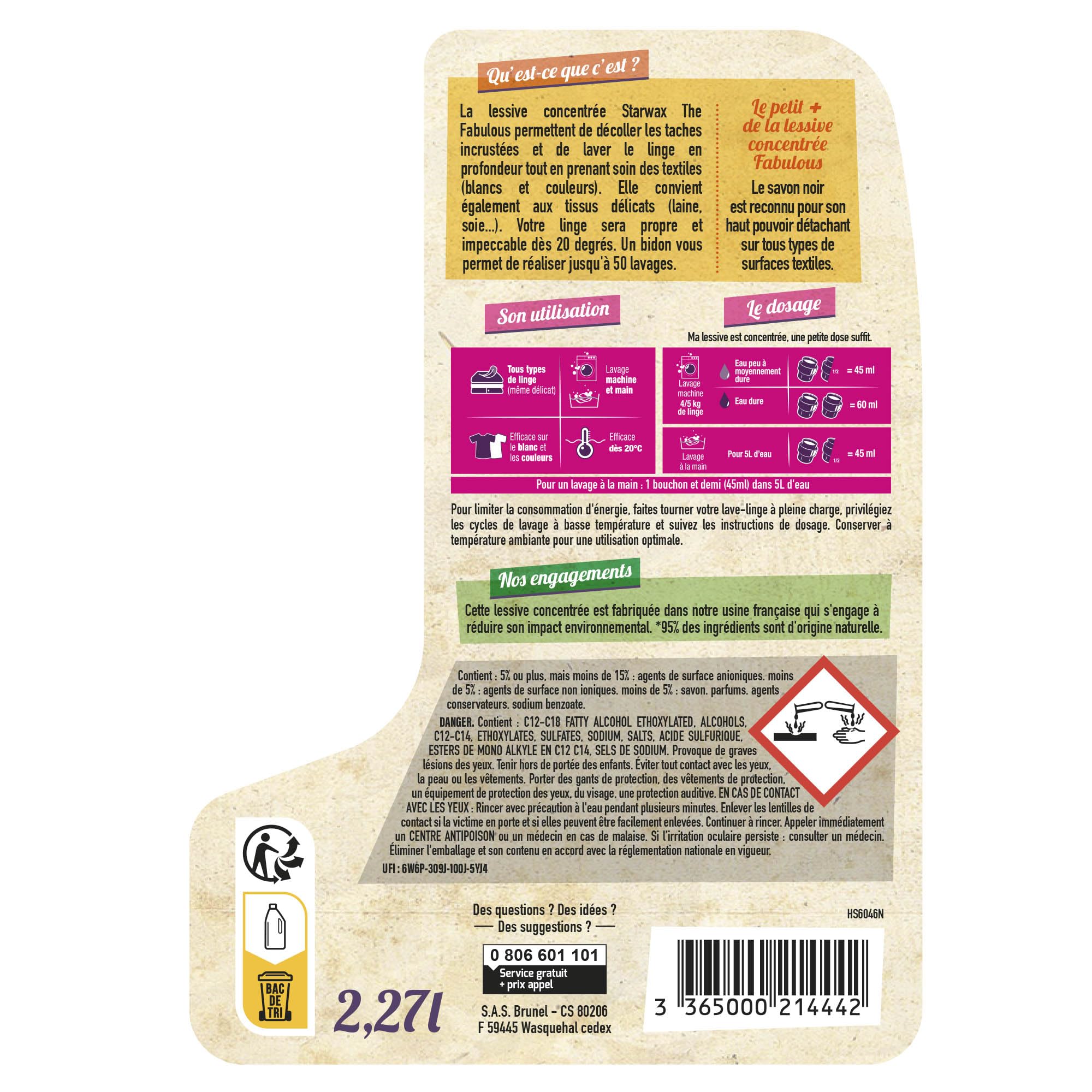 starwax-the-fabulous-lessive-concentr-e-savon-noir-1-5l-50-lavages image 2