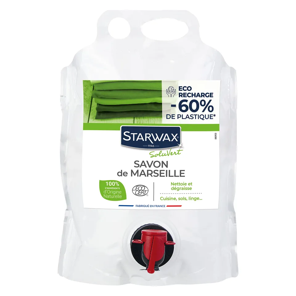 starwax-soluvert-savon-de-marseille-liquide-co-recharge-3-l image 1