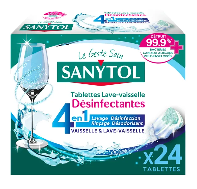 sanytol-tablettes-lave-vaisselle-4-en-1-d-sinfectantes-x24 image 1