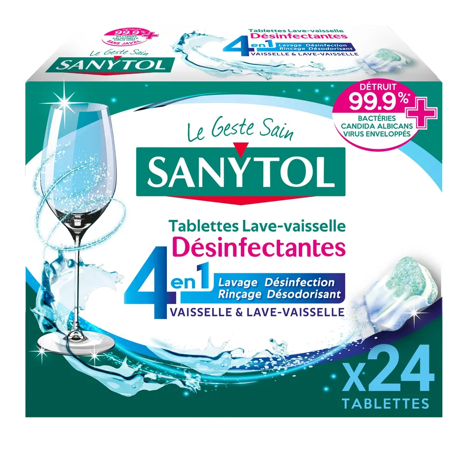 sanytol-tablettes-lave-vaisselle-4-en-1-d-sinfectantes-x24 image 1