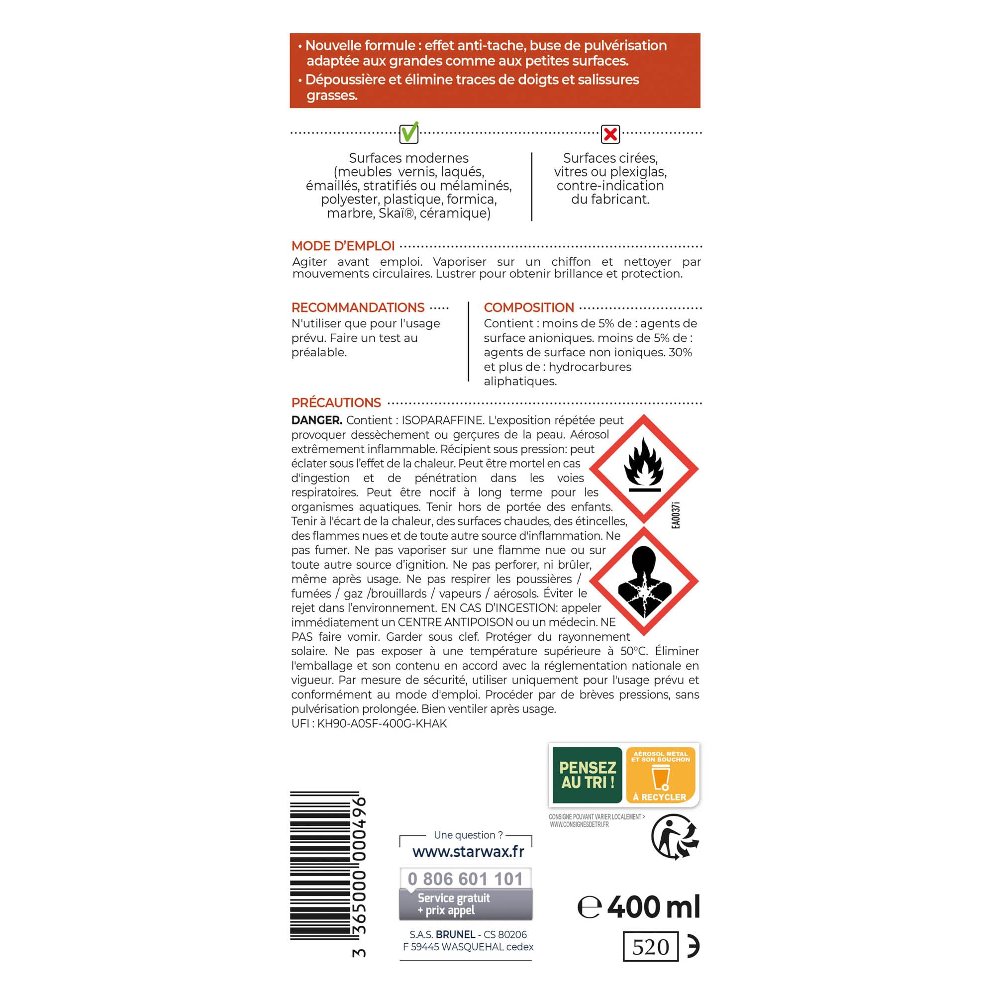 starwax-nettoyant-d-poussi-rant-brillant-mobilier-400ml image 7