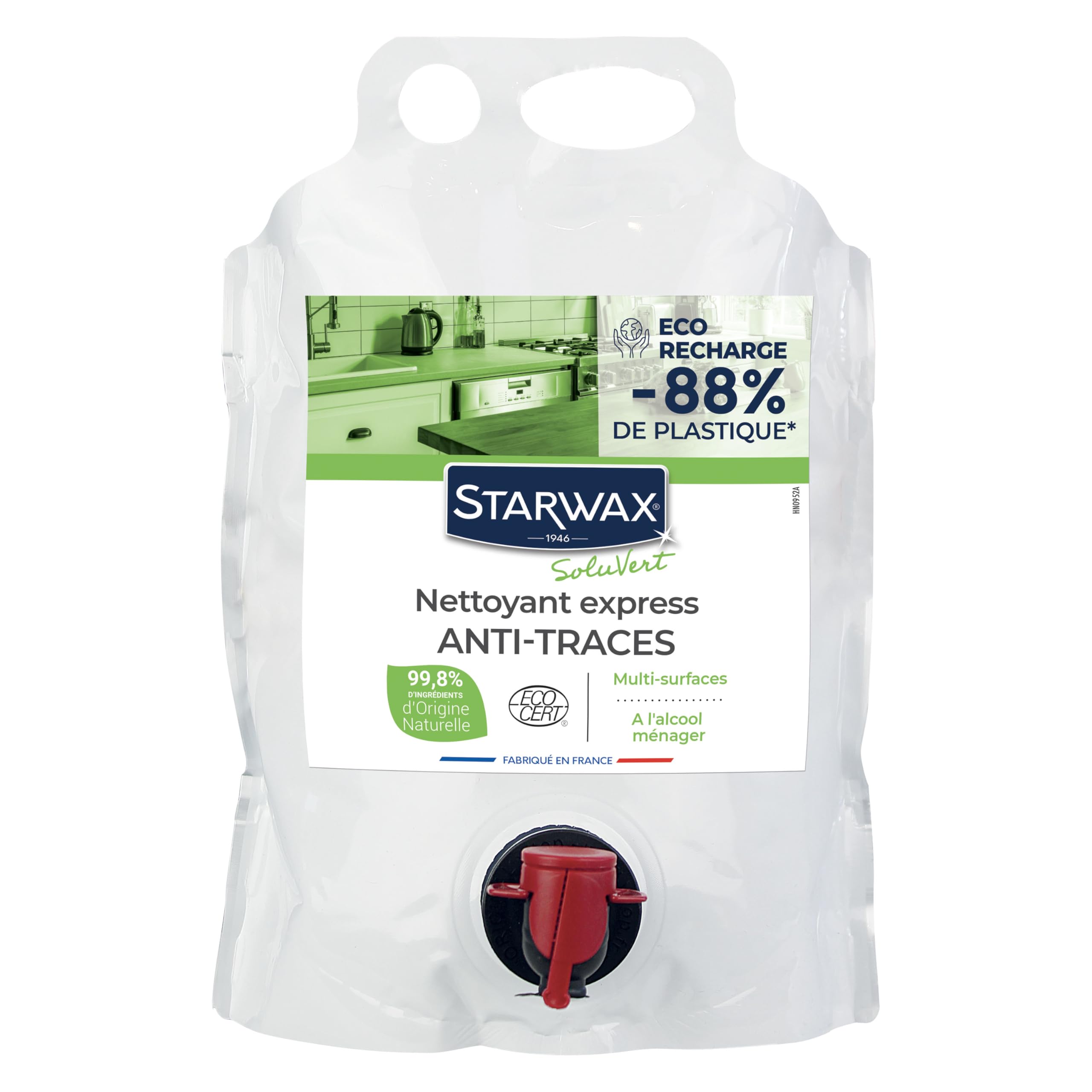 starwax-soluvert-nettoyant-multi-usages-alcool-m-nager-co-recharge-3l image 1