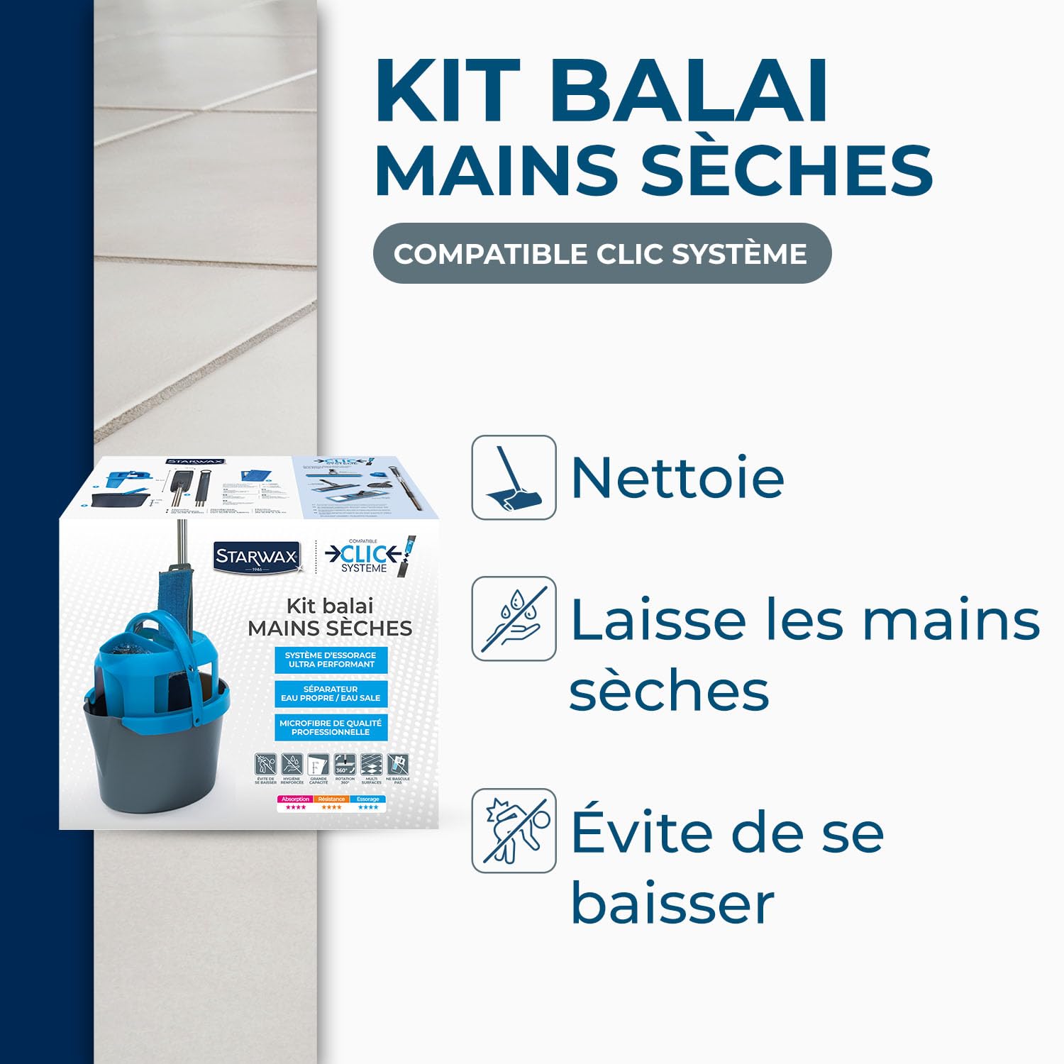 starwax-kit-balai-mains-s-ches-clic-syst-me-10-l image 2
