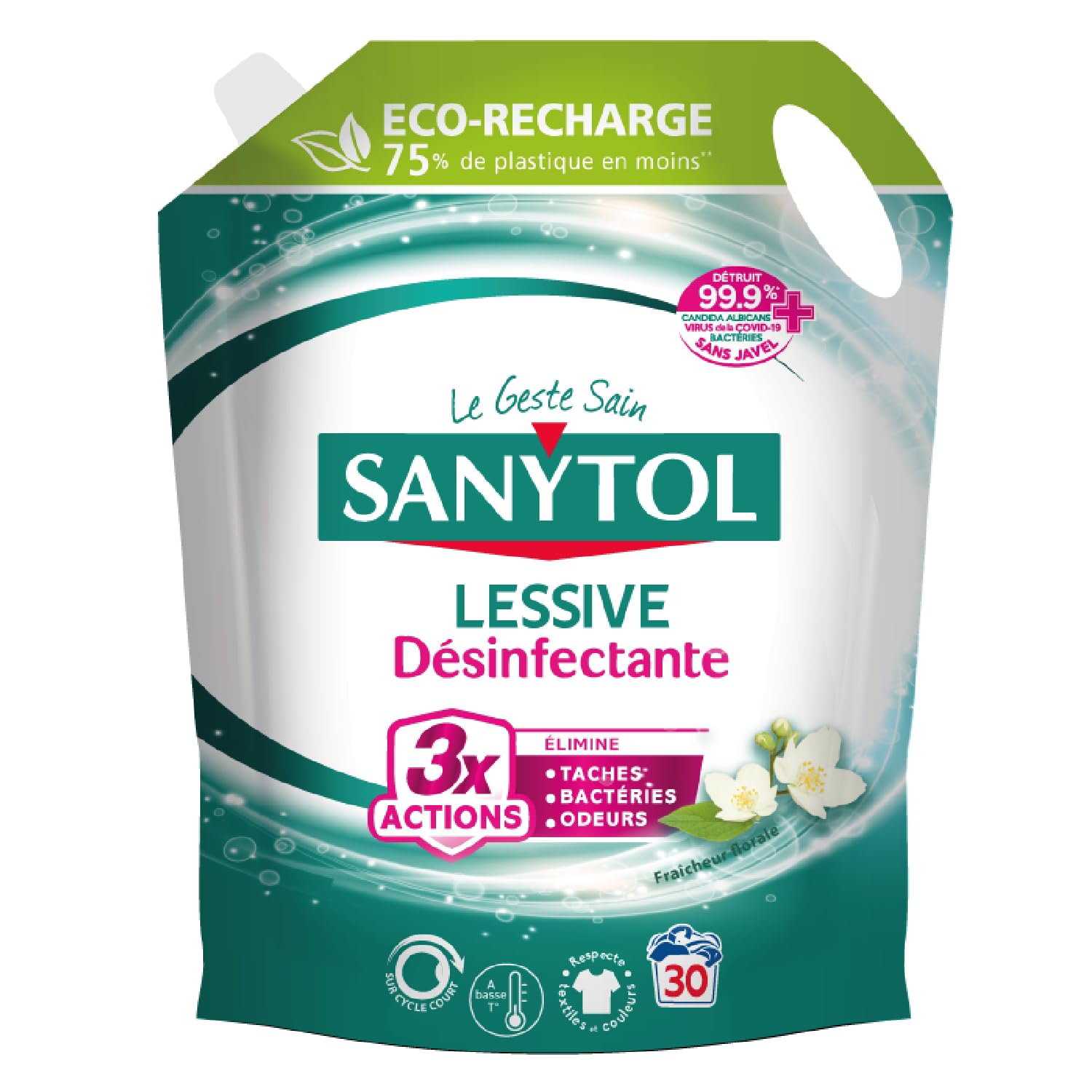 sanytol-recharge-lessive-d-sinfectante-fra-cheur-florale-2x1-5l image 2