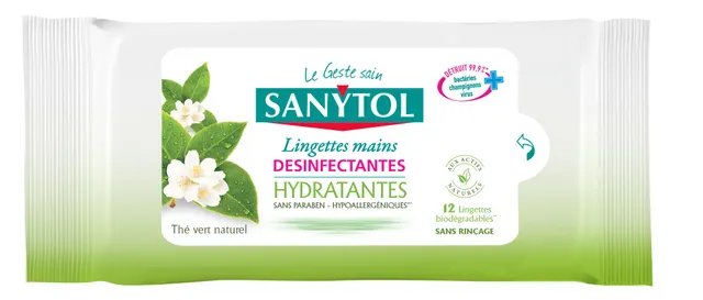 sanytol-lingettes-d-sinfectantes-mains-th-vert-x12-lot-de-4 image 1