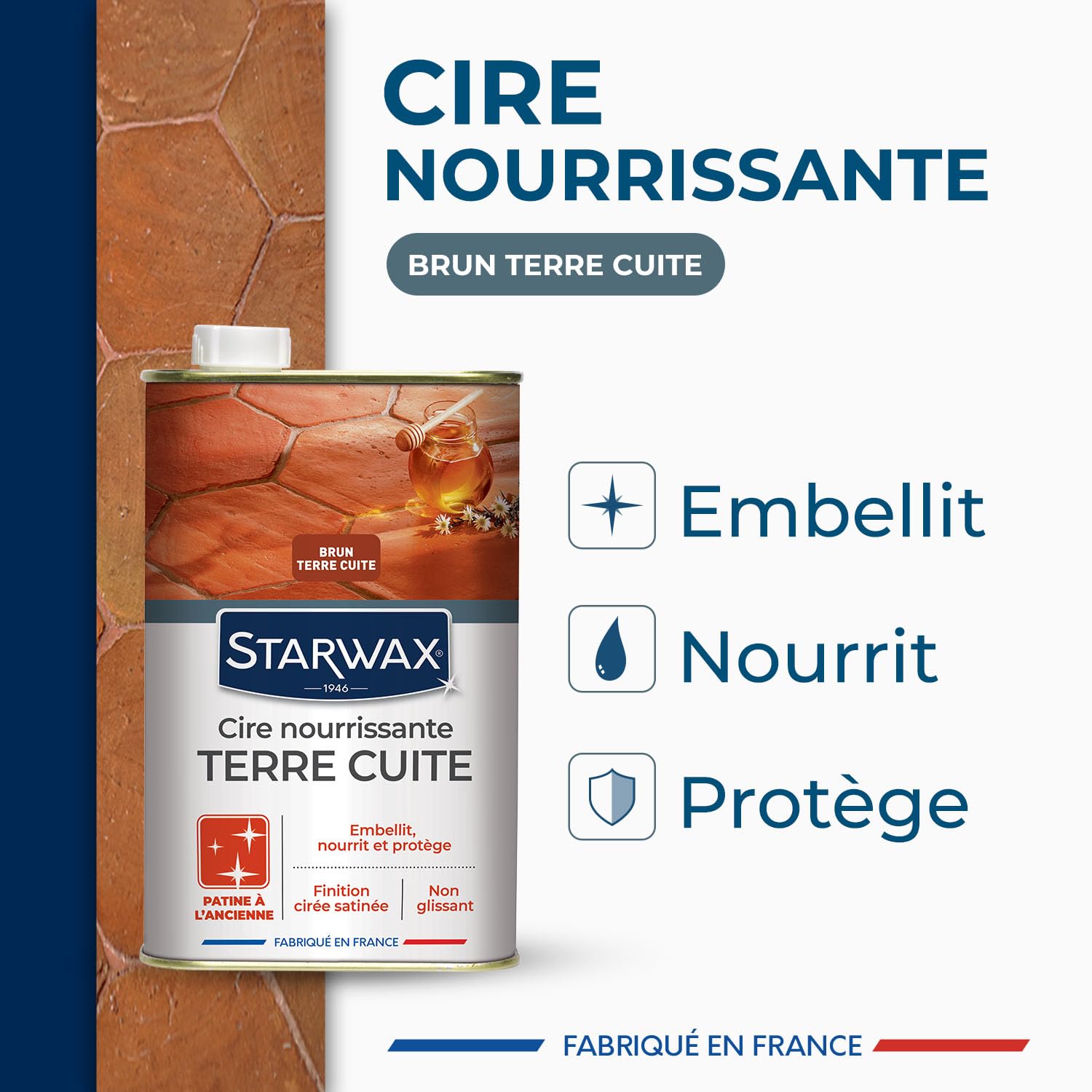 starwax-cire-nourrissante-patine-l-ancienne-tomettes-1l-brun-terre-cuite image 2