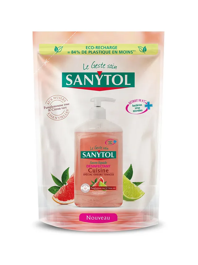 sanytol-recharge-savon-cuisine-d-sinfectant-5-x-200-ml image 1