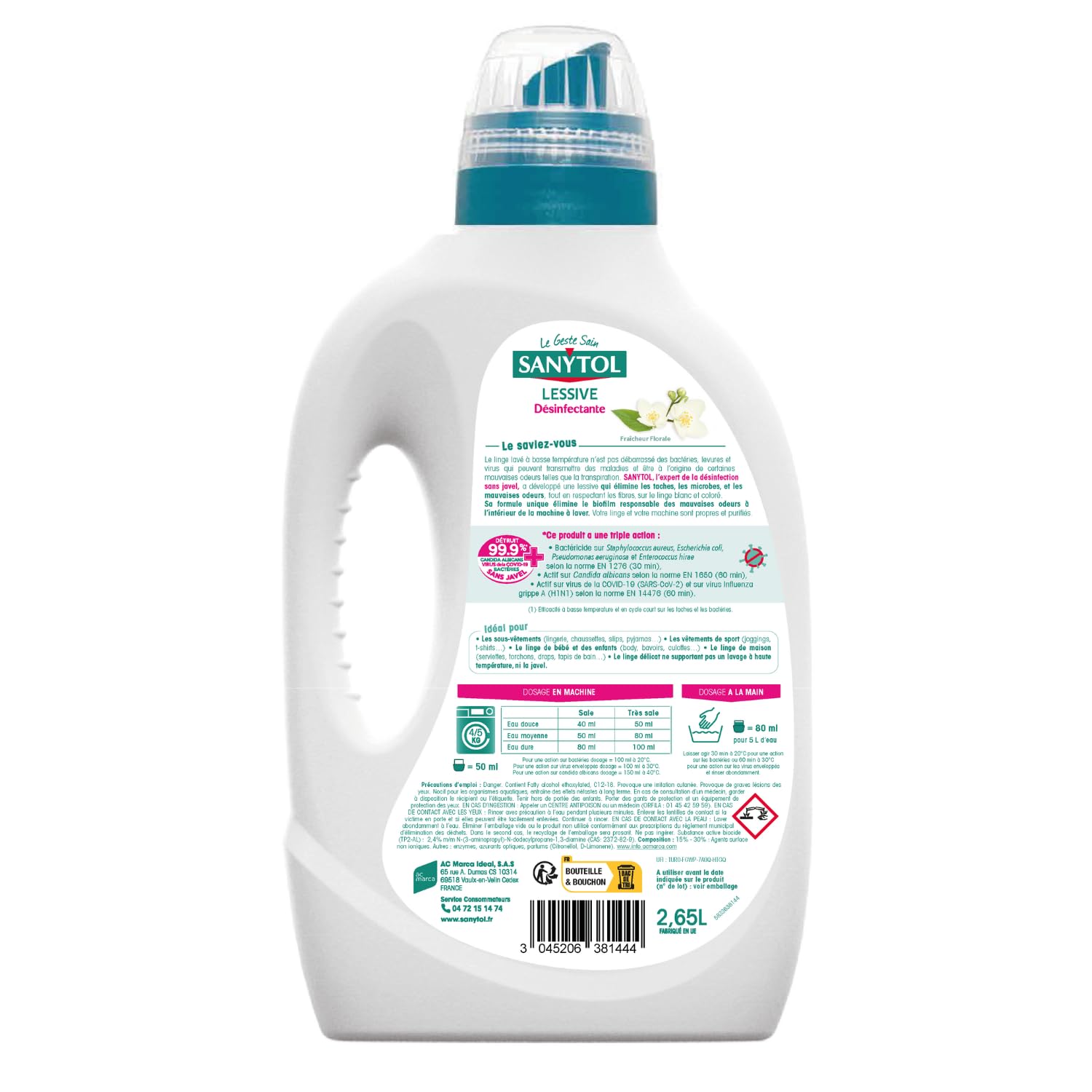 sanytol-lessive-d-sinfectante-fleurs-blanches-2-65-l image 3