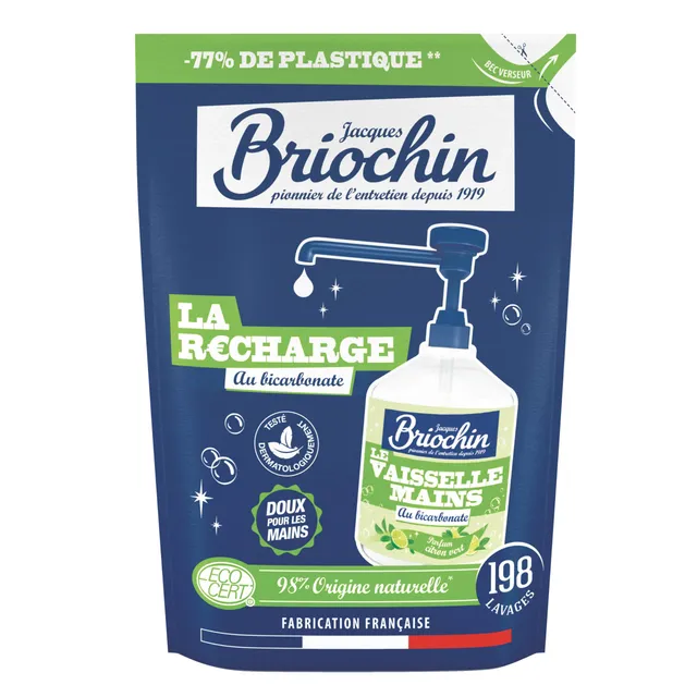 le-briochin-recharge-liquide-vaisselle-et-mains-bicarbonate-450ml image 1