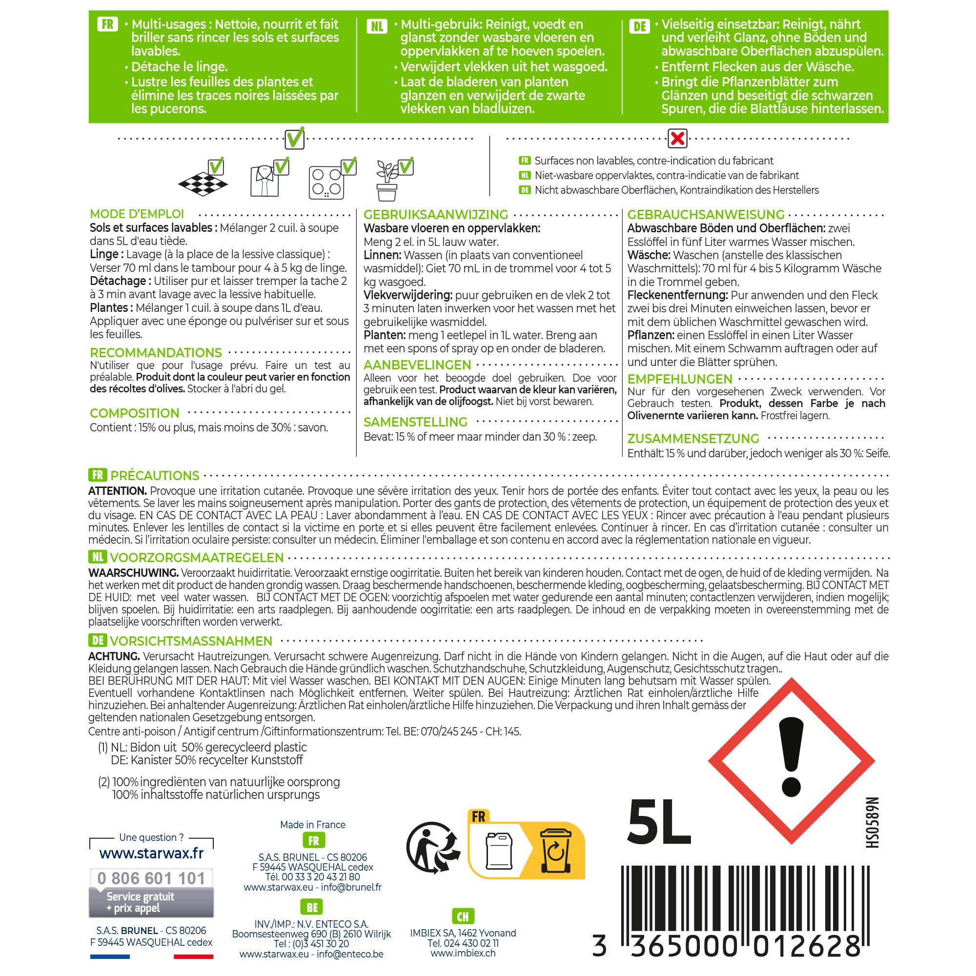starwax-soluvert-savon-noir-concentr-huile-d-olive-5-l image 2