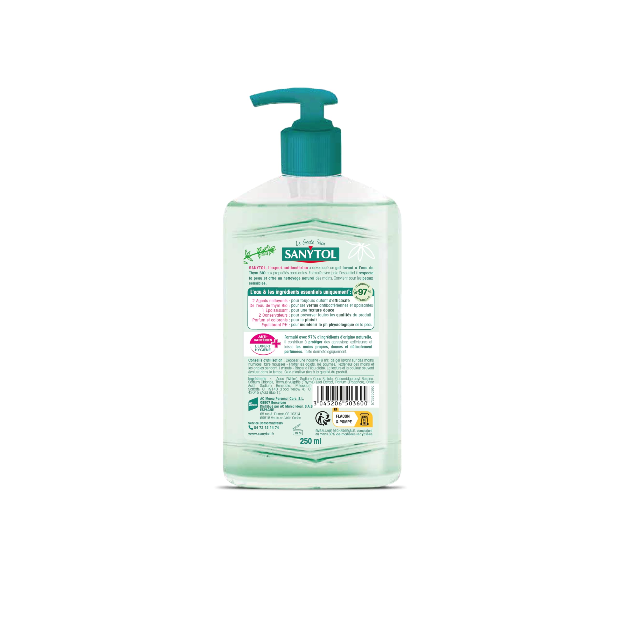 sanytol-gel-lavant-pure-eau-de-thym-250-ml image 3