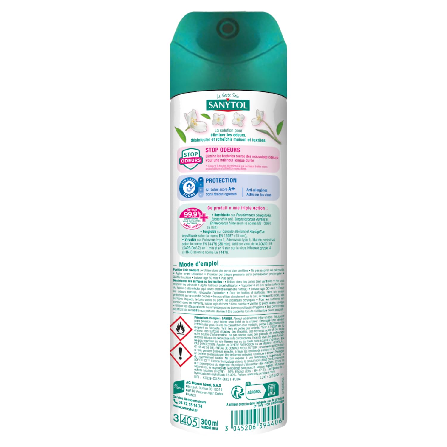 sanytol-d-sodorisant-d-sinfectant-fra-cheur-fleurs-blanches-300-ml image 3