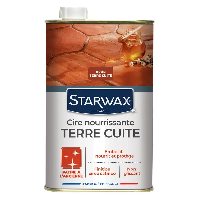 starwax-cire-nourrissante-patine-l-ancienne-tomettes-1l-brun-terre-cuite image 1