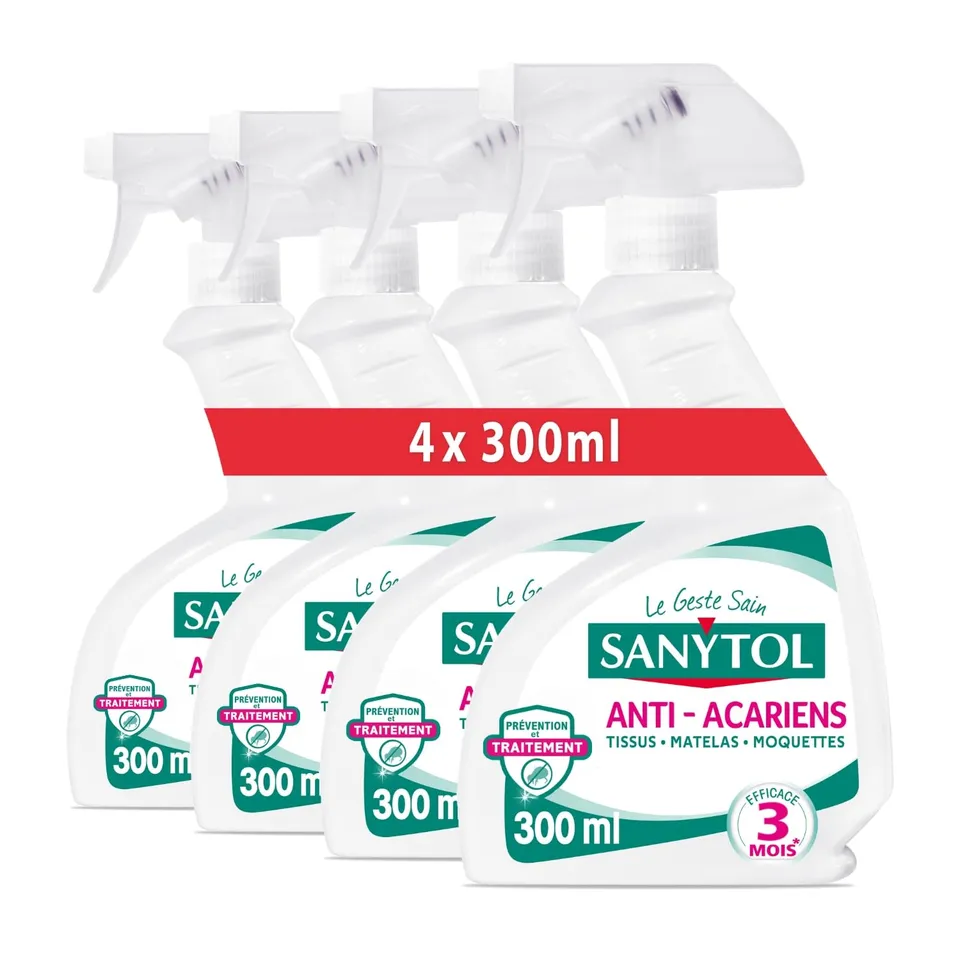 sanytol-d-sinfectant-anti-acariens-punaises-de-lit-et-puces-4-x-300ml image 1